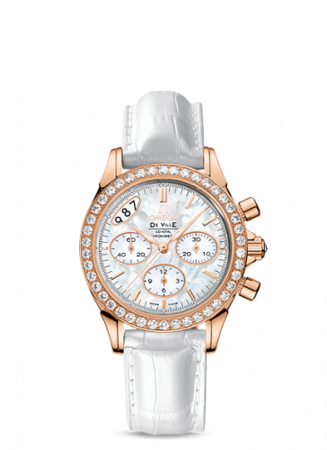 Omega De Ville Co-Axial 35 Chronograph Red Gold Diamond MOP