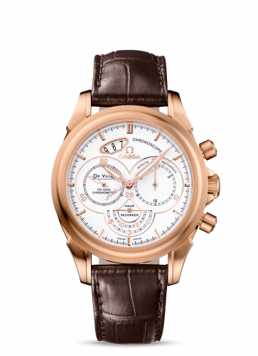 Omega De Ville Co-Axial 41 Chronoscope Red Gold White St Moritz