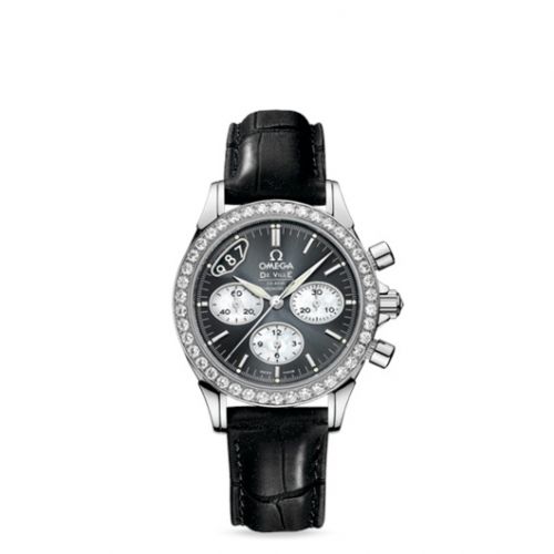 Omega De Ville Co-Axial 35 Chronograph Stainless Steel Diamond Grey Strap