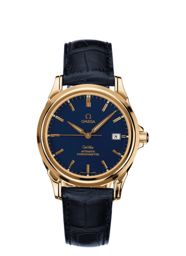 Omega De Ville Co-Axial 37.5 Yellow Gold Blue