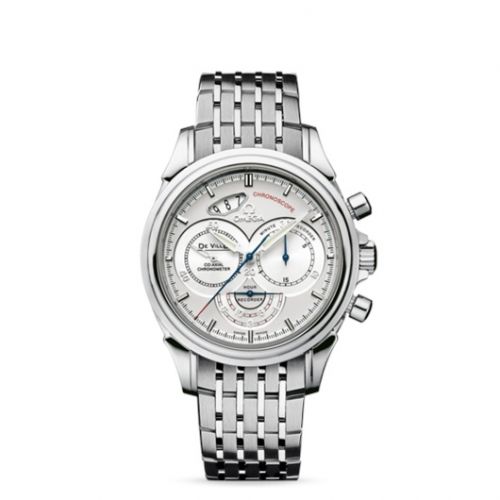 Omega De Ville Co-Axial 41 Chronoscope Stainless Steel Silver Bracelet