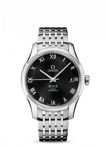 Omega De Ville Co-Axial 41 Stainless Steel Black Bracelet