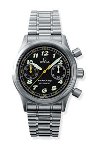 Omega Dynamic III Chronograph Stainless Steel Black Bracelet