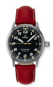 Omega Dynamic III Date Stainless Steel Black Red Coramide