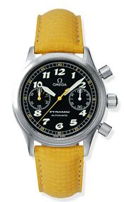 Omega Dynamic III Chronograph Stainless Steel Black Yellow Coramide