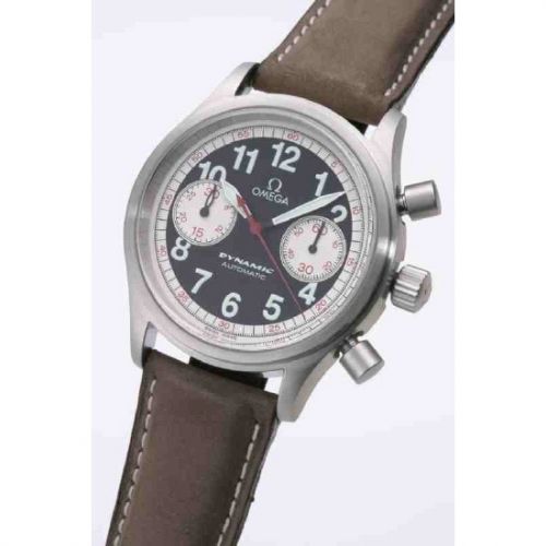 Omega Dynamic III Chronograph Stainless Steel Black Brown Calf Targa Florio