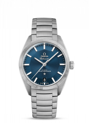 Omega Globemaster Stainless Steel Blue Bracelet