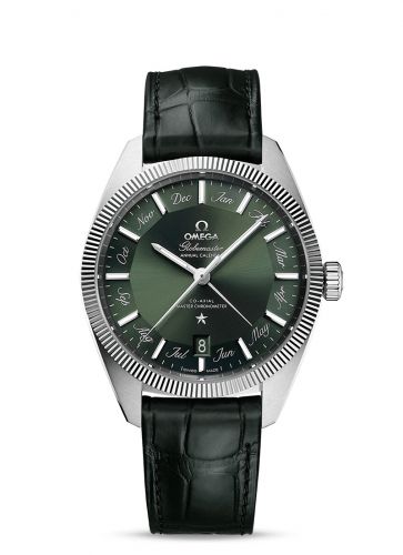 Omega Globemaster Annual Calendar Stainless Steel Green
