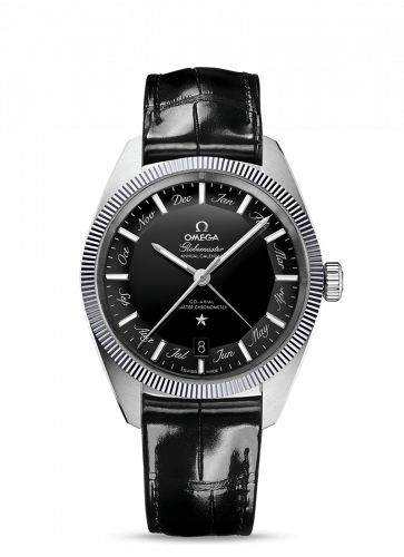 Omega Globemaster Annual Calendar Stainless Steel Black