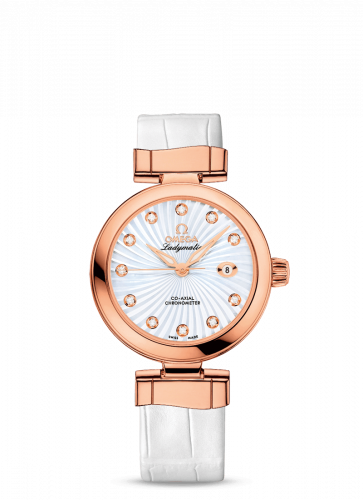 Omega LadyMatic Co-Axial 34 Red Gold MOP