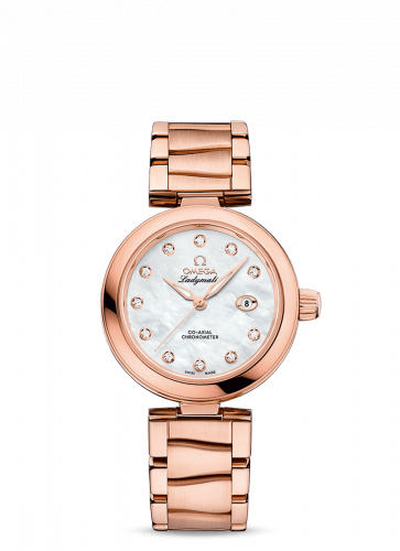 Omega LadyMatic Co-Axial 34 Sedna Gold MOP Bracelet