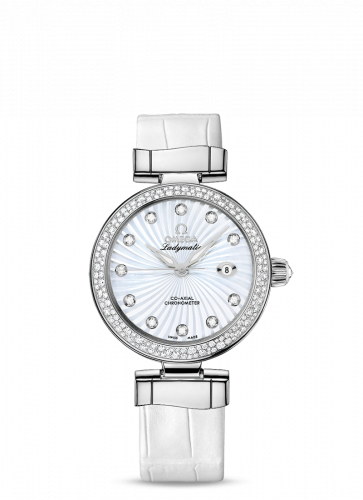Omega LadyMatic Co-Axial 34 Stainless Steel Diamond MOP