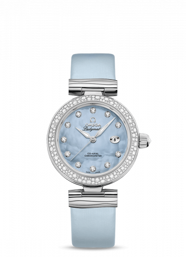 Omega LadyMatic Co-Axial 34 Stainless Steel Diamond Blue MOP