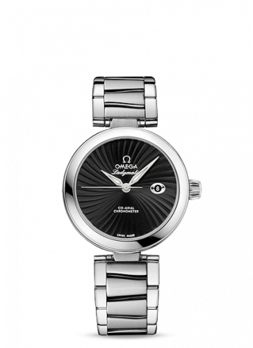 Omega LadyMatic Co-Axial 34 Stainless Steel Black Bracelet