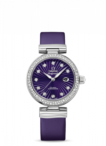 Omega LadyMatic Co-Axial 34 Stainless Steel Diamond Purple