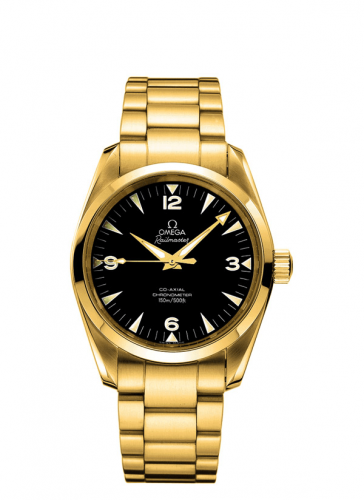 Omega Seamaster Aqua Terra 150M Co-Axial 39.2 Railmaster Yellow Gold Bracelet China Train