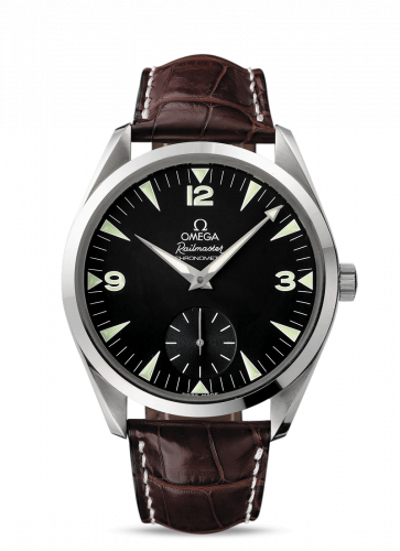 Omega Seamaster Aqua Terra 150M Hand Wound 49.2 Railmaster Stainless Steel Brown Alligator