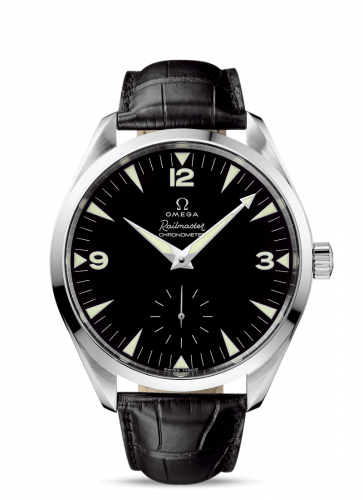 Omega Seamaster Aqua Terra 150M Hand Wound 49.2 Railmaster White Gold Brown Alligator