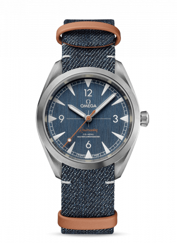 Omega Railmaster Omega Co-Axial Master Chronometer 40 Stainless Steel Blue NATO