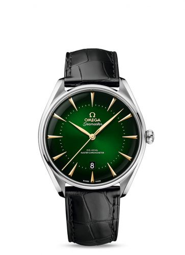 Omega Seamaster Master Co-Axial 39.5 Macau Edition Stainless Steel Green Alligator
