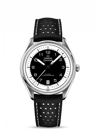 Omega Seamaster Master Co-Axial 39.5 Olympic Timekeeper Stainless Steel Black Black