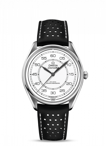 Omega Seamaster Master Co-Axial 39.5 Olympic Timekeeper Stainless Steel White Black