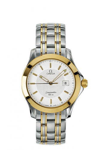 Omega Seamaster 120M Quartz 41 Stainless Steel Yellow Gold White Bracelet