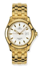 Omega Seamaster 120M Quartz 36.25 Yellow Gold White