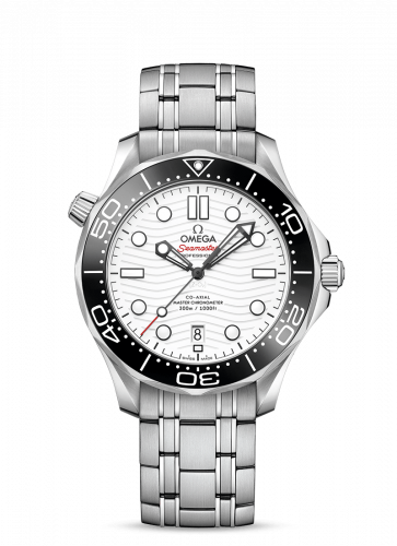 Omega Seamaster Diver 300M Master Co-Axial 42 Stainless Steel White Bracelet