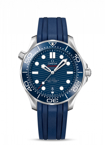 Omega Seamaster Diver 300M Master Co-Axial 42 Stainless Steel Blue Rubber