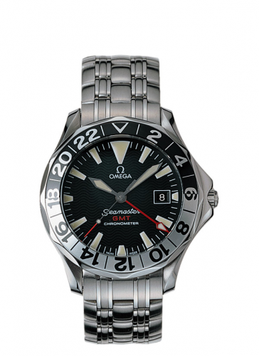 Omega Seamaster Diver 300M Automatic 41 GMT Stainless Steel Black Bracelet 50th Anniversary