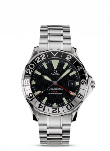 Omega Seamaster Diver 300M Automatic 41 GMT Stainless Steel Black Bracelet 50th Anniversary