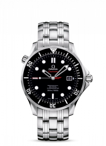 Omega Seamaster Diver 300M Co-Axial 41 Stainless Steel Black Bracelet James Bond Quantum of Solace