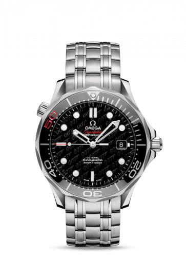 Omega Seamaster Diver 300M Co-Axial 41 Stainless Steel Black Bracelet James Bond 50th Anniversary