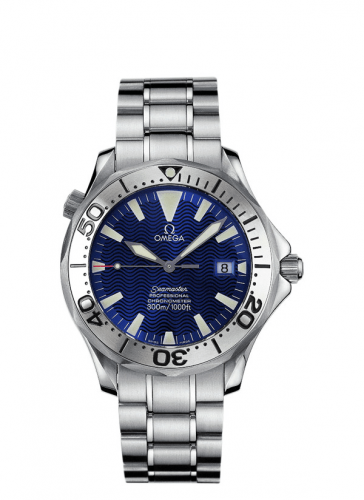 Omega Seamaster Diver 300M Automatic 41 Stainless Steel Electric Blue Bracelet Royal Navy