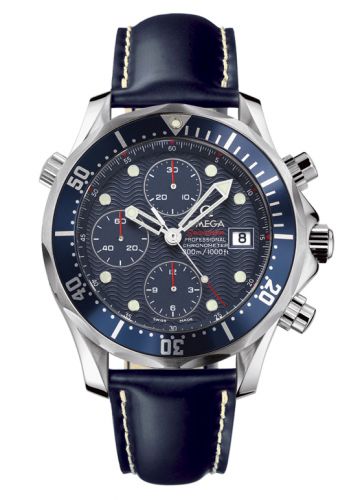 Omega Seamaster Diver 300M Automatic 41.5 Chronograph Stainless Steel Blue Rubber
