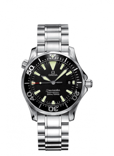 Omega Seamaster Diver 300M Quartz 36.25 Stainless Steel Black Bracelet