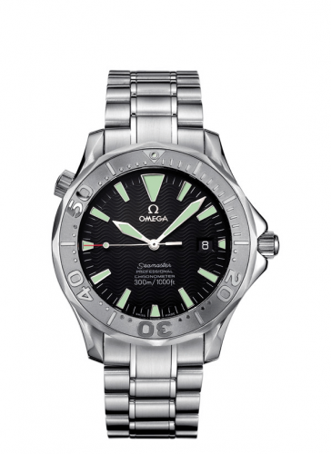 Omega Seamaster Diver 300M Automatic 41 Stainless Steel White Gold Black Panama