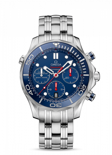 Omega Seamaster Diver 300M Co-Axial 44 Chronograph Stainless Steel Blue Bracelet