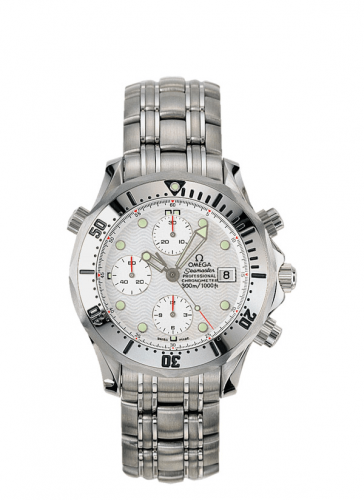Omega Seamaster Diver 300M Automatic 41.5 Chronograph Stainless Steel White Bracelet