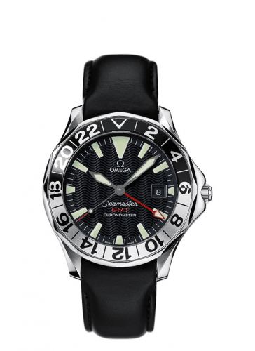 Omega Seamaster Diver 300M Automatic 41 GMT Stainless Steel Black Leather