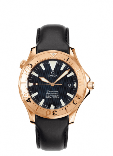 Omega Seamaster Diver 300M Automatic 41 Red Gold Black Rubber