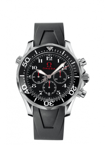 Omega Seamaster Diver 300M Automatic 41.5 Chronograph Stainless Steel Black Rubber Olympic Timeless