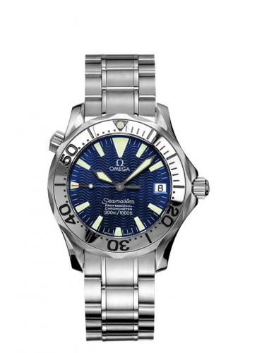 Omega Seamaster Diver 300M Automatic 36.25 Stainless Steel Electric Blue Bracelet