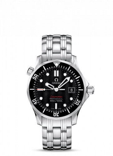 Omega Seamaster Diver 300M Quartz 36.25 Stainless Steel Black Bracelet