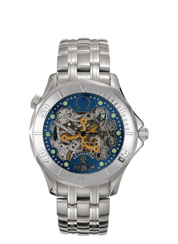 Omega Seamaster Diver 300M Automatic 41 White Gold Skeleton Bracelet 50th Anniversary