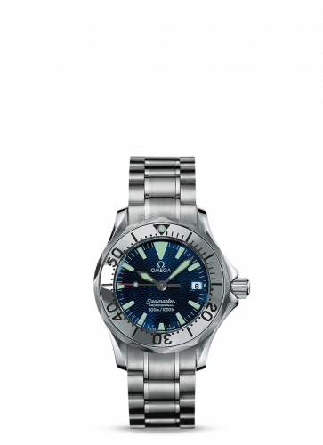 Omega Seamaster Diver 300M Quartz 28 Stainless Steel Electric Blue Bracelet