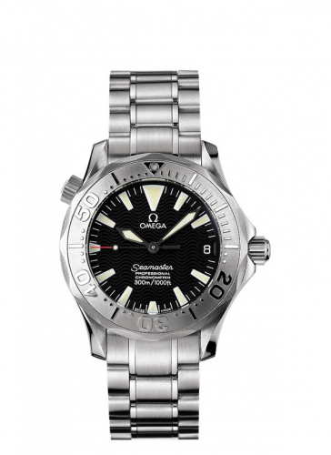 Omega Seamaster Diver 300M Automatic 36.25 White Gold Black Bracelet