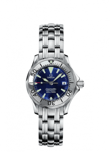 Omega Seamaster Diver 300M Quartz 28 Stainless Steel Electric Blue Bracelet