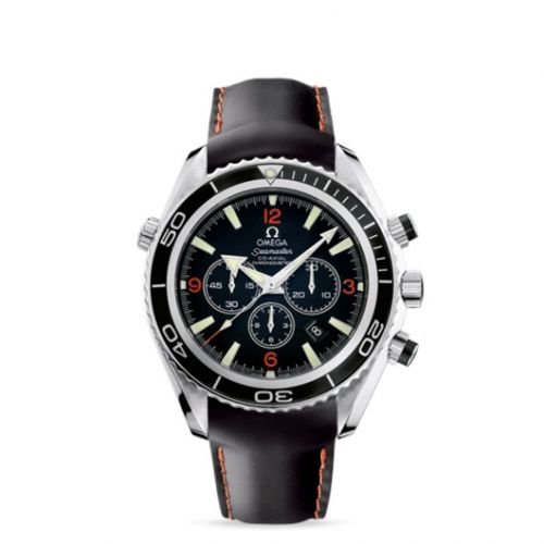 Omega Seamaster Planet Ocean 600M Co-Axia 45.5 Chronograph Stainless Steel Orange Numerals Rubber
